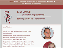 Tablet Screenshot of physiopraxis-reneschmidt.de